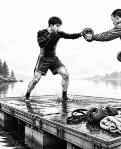 ai-ufc-mma-sparring-floating-platform-lake-tahoe