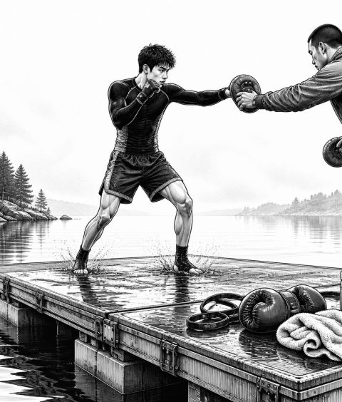 ai-ufc-mma-sparring-floating-platform-lake-tahoe