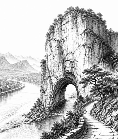 ai-xiangbishan-guilin-li-river-natural-arch