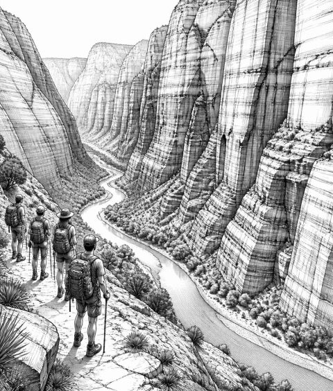 ai-zion-national-park-sandstone-canyon
