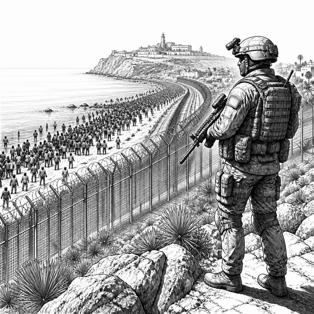 Ceuta: Rund 60.000 Migranten im Ansturm – Militär für Grenzsicherung aktiv Ceuta: Rund 60.000 Migranten im Ansturm – Militär für Grenzsicherung aktiv