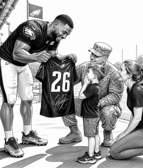 eagles-trainingcamp-saquon-barkley-militaerfamilie
