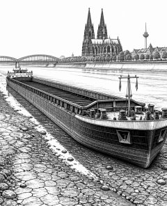 historisches-niedrigwasser-rhein-koeln-schifffahrt