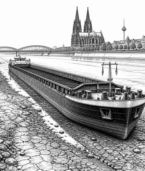 historisches-niedrigwasser-rhein-koeln-schifffahrt