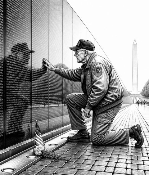 honor-flight-korean-krieg-veteran-namen-am-denkmal