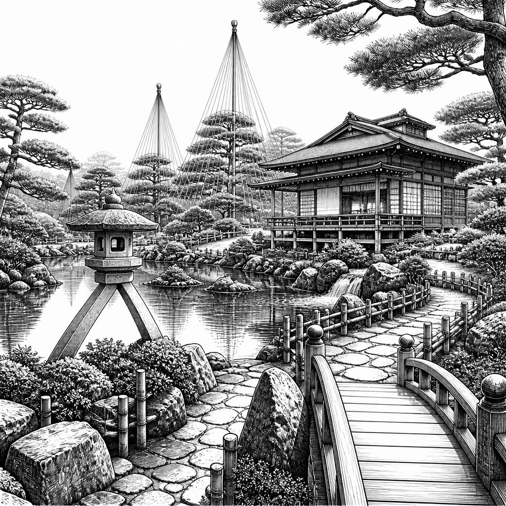 Kenroku-en: Edo-Wandelgarten zwischen Schlosslandschaft und Gartenlogik Kenroku-en: Edo-Wandelgarten zwischen Schlosslandschaft und Gartenlogik