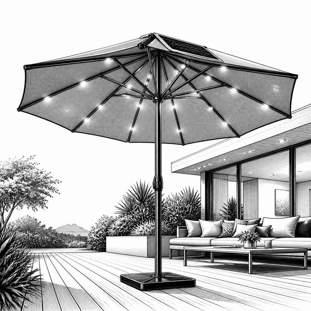 Livarno-Sonnenschirm mit Solar-LEDs: Licht bis in die Nacht für 79,99 Euro Livarno-Sonnenschirm mit Solar-LEDs: Licht bis in die Nacht für 79,99 Euro
