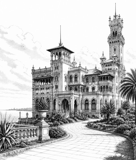 montaza-palace-alexandria-palast-museum-gaerten