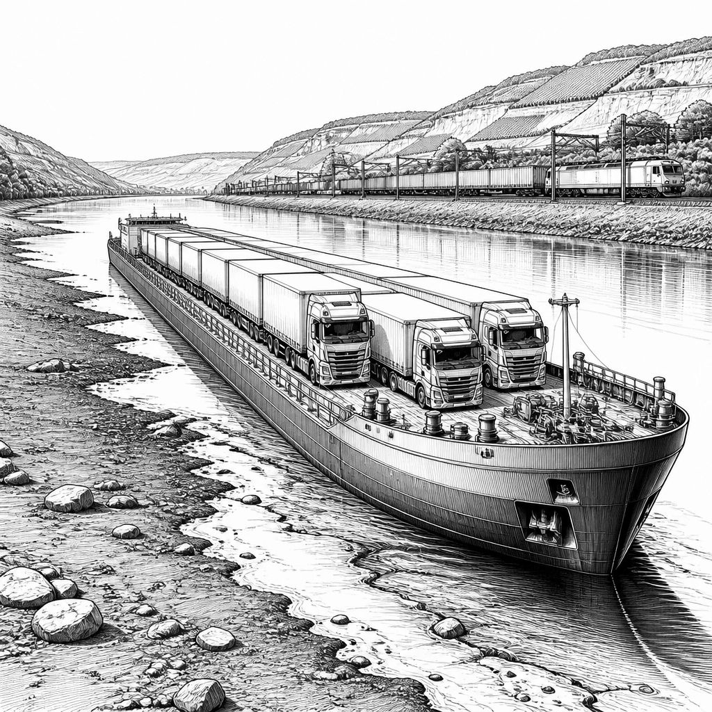 Niedrigwasser am Rhein: Lkw-Fahrverbot an Sonn- und Feiertagen steht zur Disposition Niedrigwasser am Rhein: Lkw-Fahrverbot an Sonn- und Feiertagen steht zur Disposition