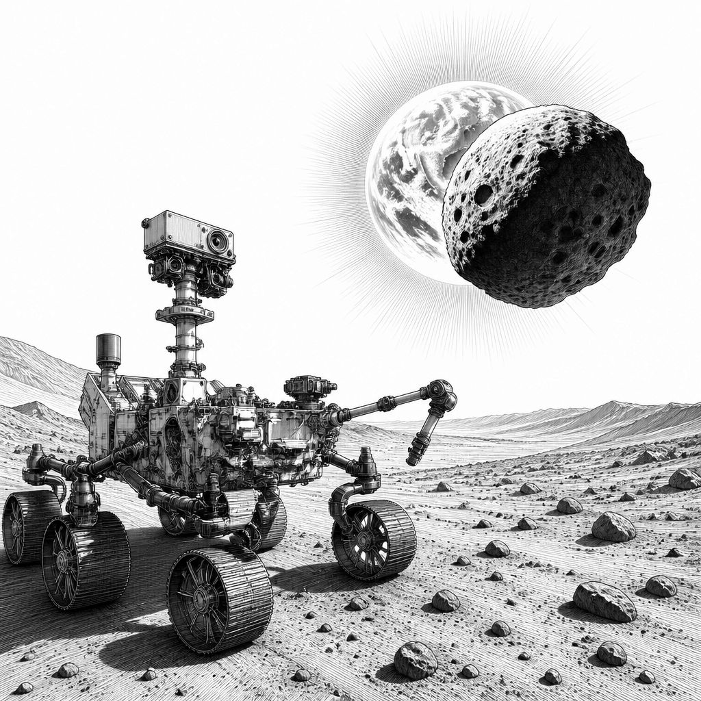 Perseverance zeigt erstmals die Erde hinter Phobos – als Okkultation Perseverance zeigt erstmals die Erde hinter Phobos – als Okkultation