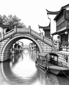 zhujiajiao-wasserstadt-kanale-bruecken-shanghai