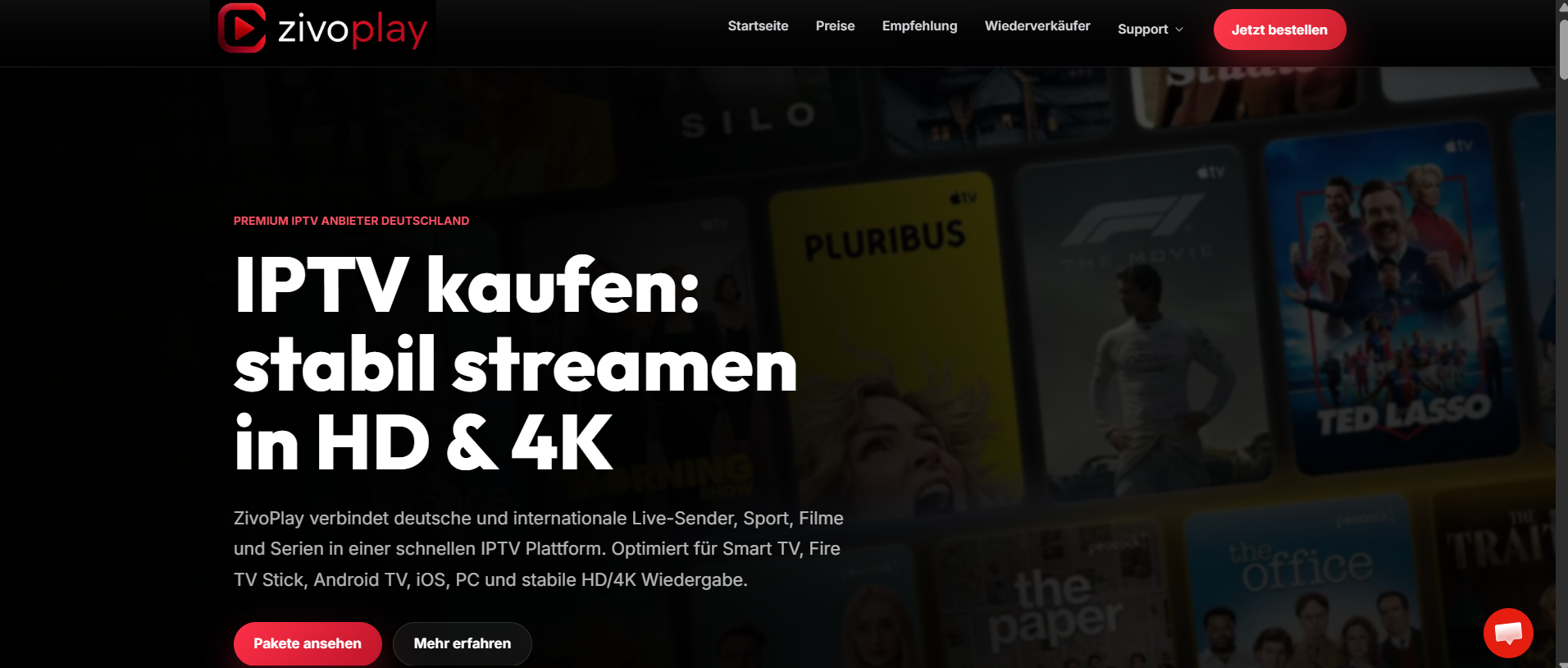 ZivoPlay im Vergleich der Best IPTV Anbieter in Deutschland 2026