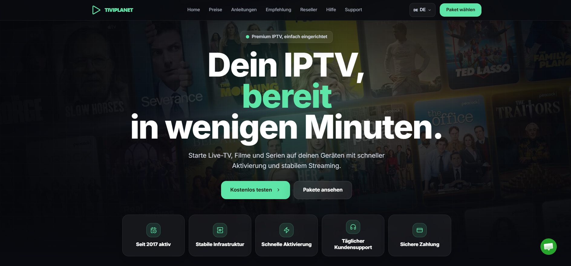 TiviPlanet im Vergleich der Best IPTV Anbieter in Deutschland 2026