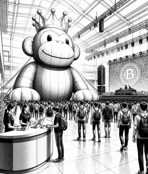 ai-bitcoin-convention-hope-inflatable-monkey