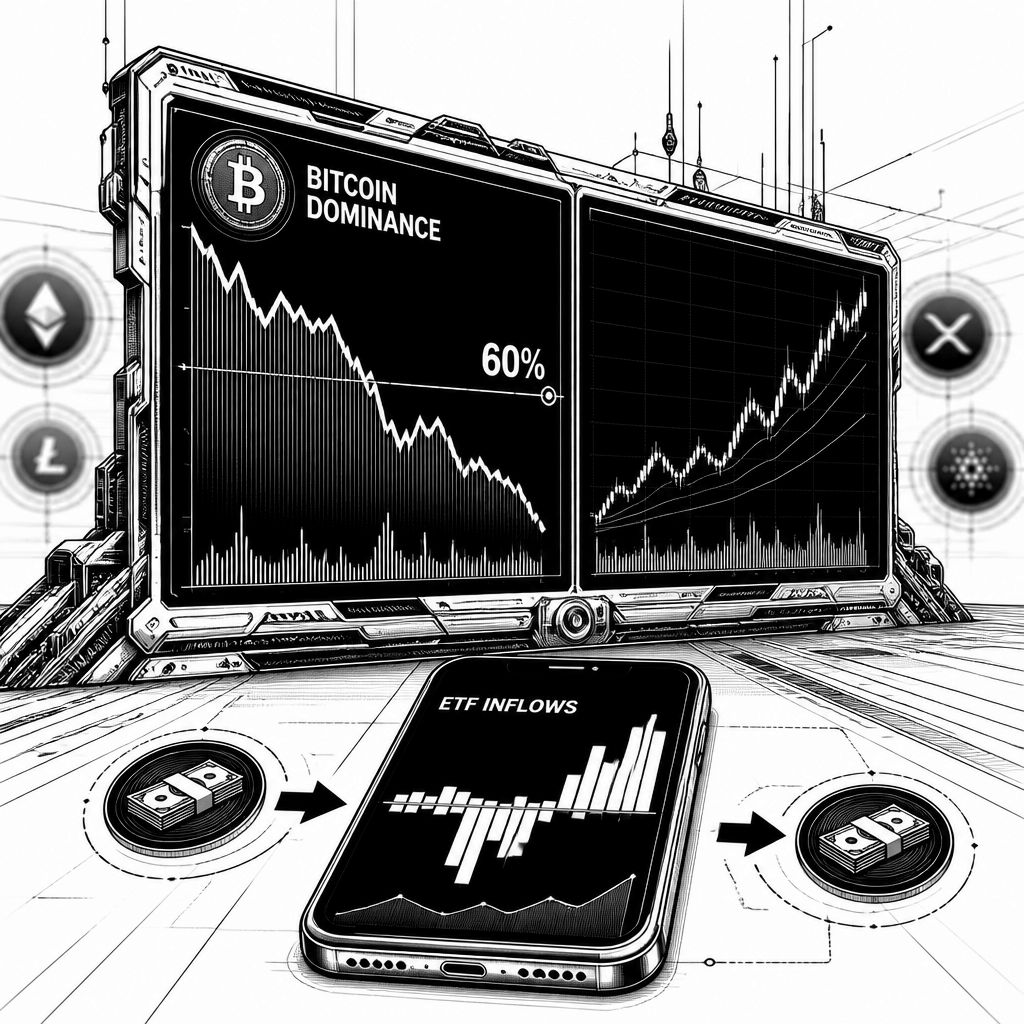 Bitcoin-Dominanz unter 60%: Altcoin-Rally oder nur eine Momentaufnahme? Bitcoin-Dominanz unter 60%: Altcoin-Rally oder nur eine Momentaufnahme?