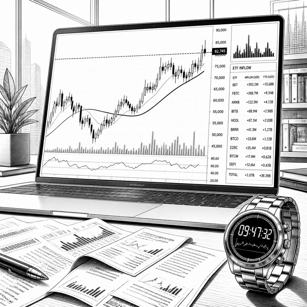 Bitcoin vor 100.000 US-Dollar: ETF-Zuflüsse treiben Rally und Chartmuster Bitcoin vor 100.000 US-Dollar: ETF-Zuflüsse treiben Rally und Chartmuster