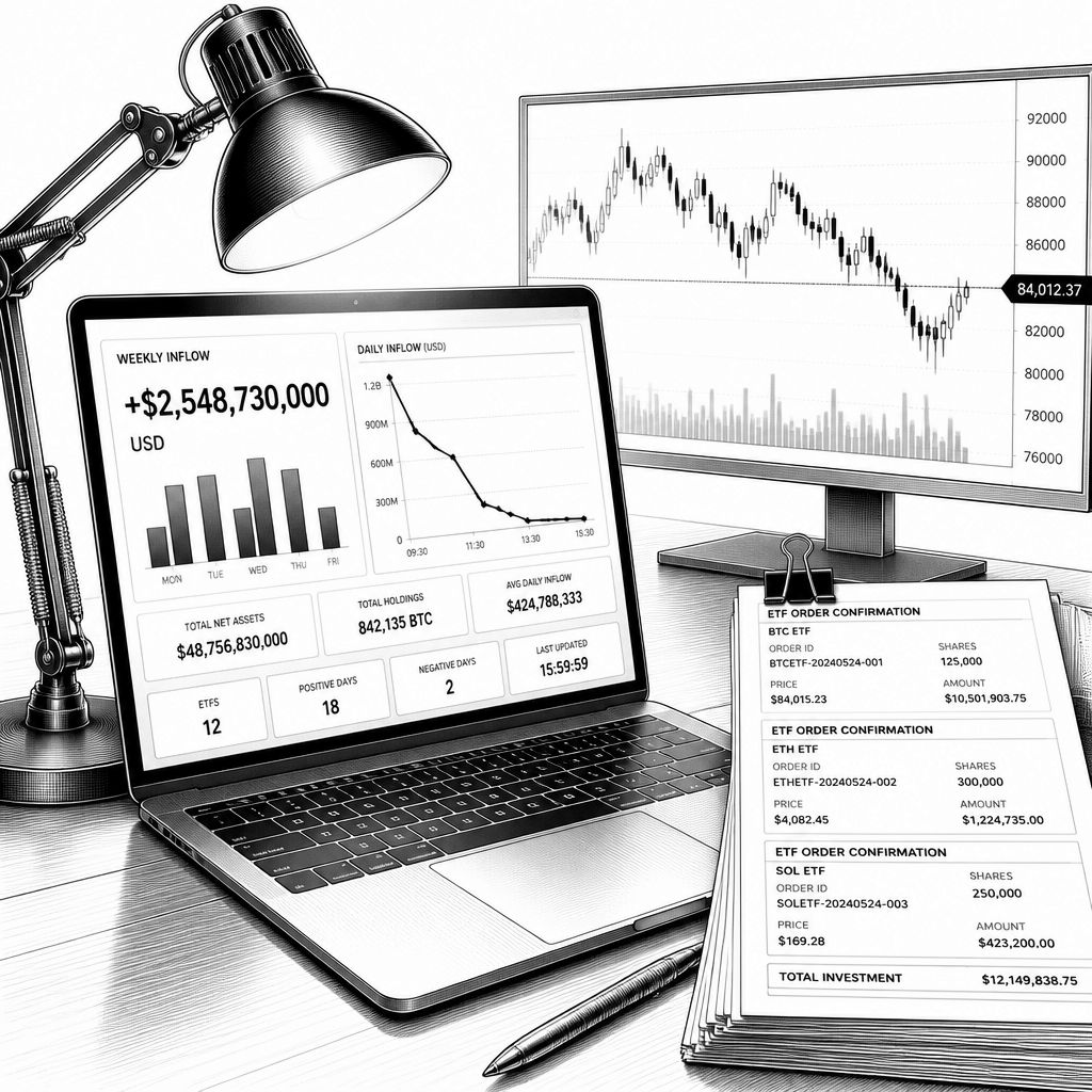 Bitcoin-ETF-Zuflüsse auf 2,4 Mrd. – aber täglich wird’s weniger Bitcoin-ETF-Zuflüsse auf 2,4 Mrd. – aber täglich wird’s weniger