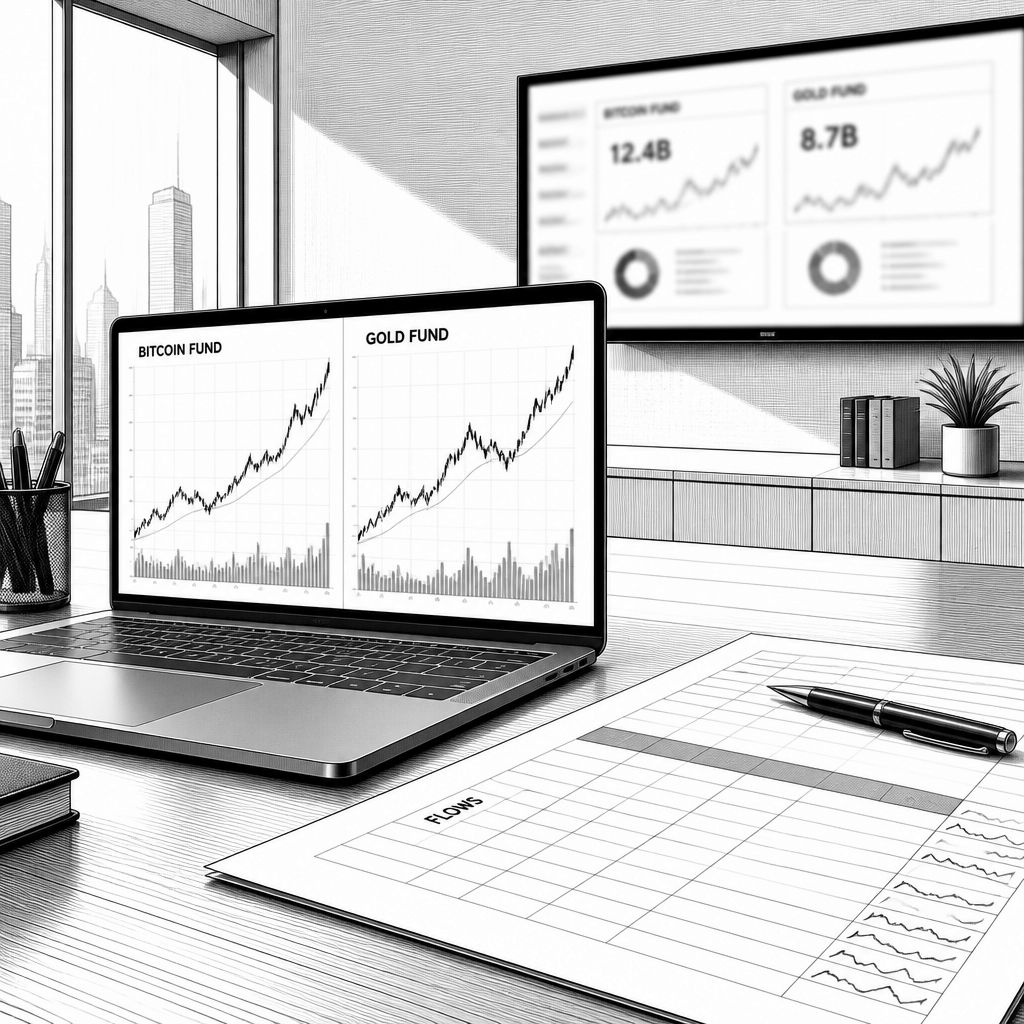 Bitcoin-ETFs sollen Gold langfristig überholen – trotz jüngster Mittelabflüsse Bitcoin-ETFs sollen Gold langfristig überholen – trotz jüngster Mittelabflüsse
