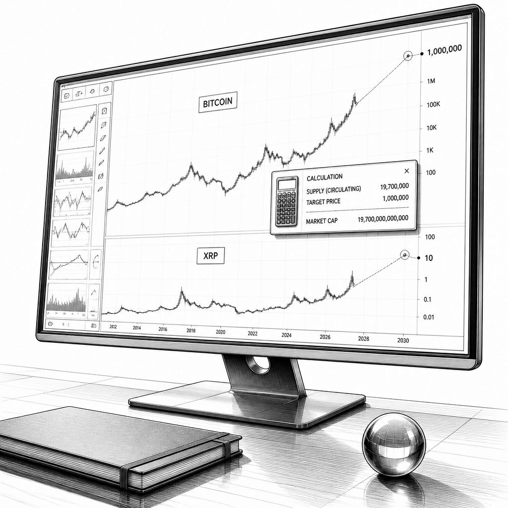 Bitcoin vs. XRP: Was bräuchte es für 1 Million Dollar bzw. 10 Dollar? Bitcoin vs. XRP: Was bräuchte es für 1 Million Dollar bzw. 10 Dollar?