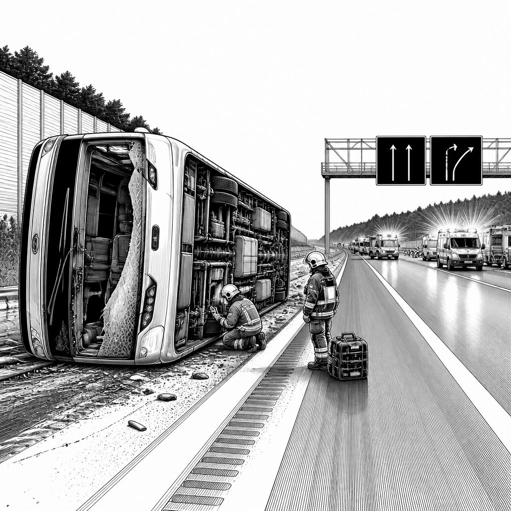 Reisebus auf der A96 bei Buchloe umgekippt: Zwei Tote, mehrere Verletzte Reisebus auf der A96 bei Buchloe umgekippt: Zwei Tote, mehrere Verletzte
