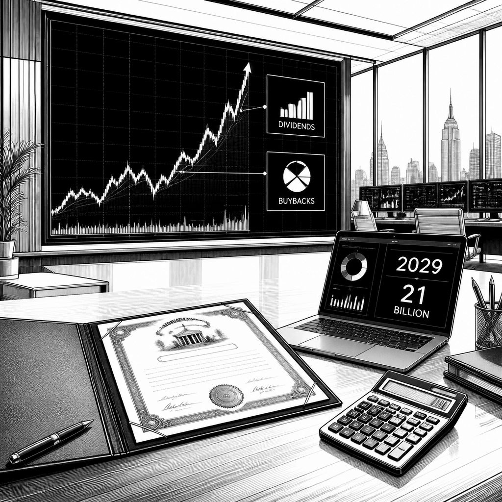 Societe Generale peilt bis 2029 13–14% RoTE und mindestens 21 Mrd. Euro Ausschüttungen Societe Generale peilt bis 2029 13–14% RoTE und mindestens 21 Mrd. Euro Ausschüttungen