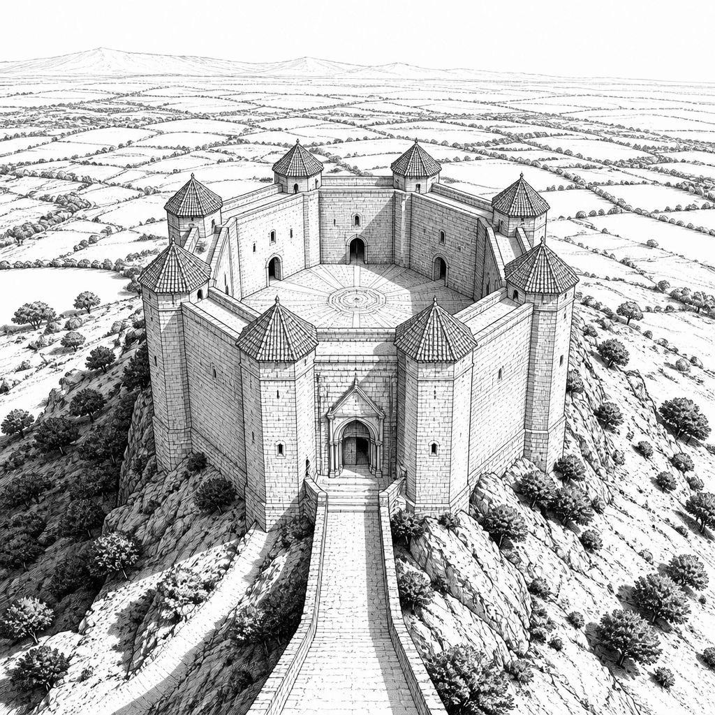 Castel del Monte: Geometrie des Achtecks und Bauzeit um 1240 Castel del Monte: Geometrie des Achtecks und Bauzeit um 1240