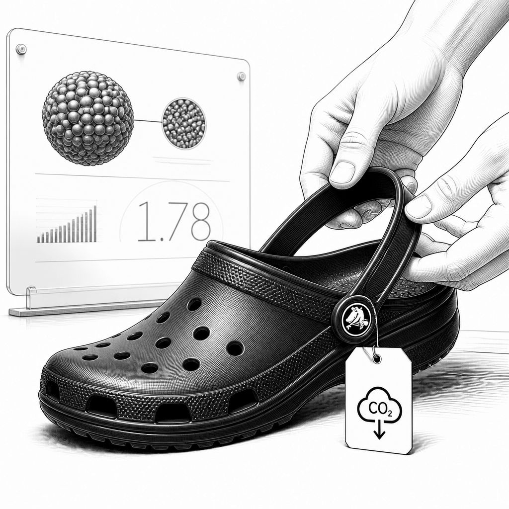 Crocs Classic Clog 10001: 2,56 kg CO₂e pro Paar und neue Materialangaben Crocs Classic Clog 10001: 2,56 kg CO₂e pro Paar und neue Materialangaben