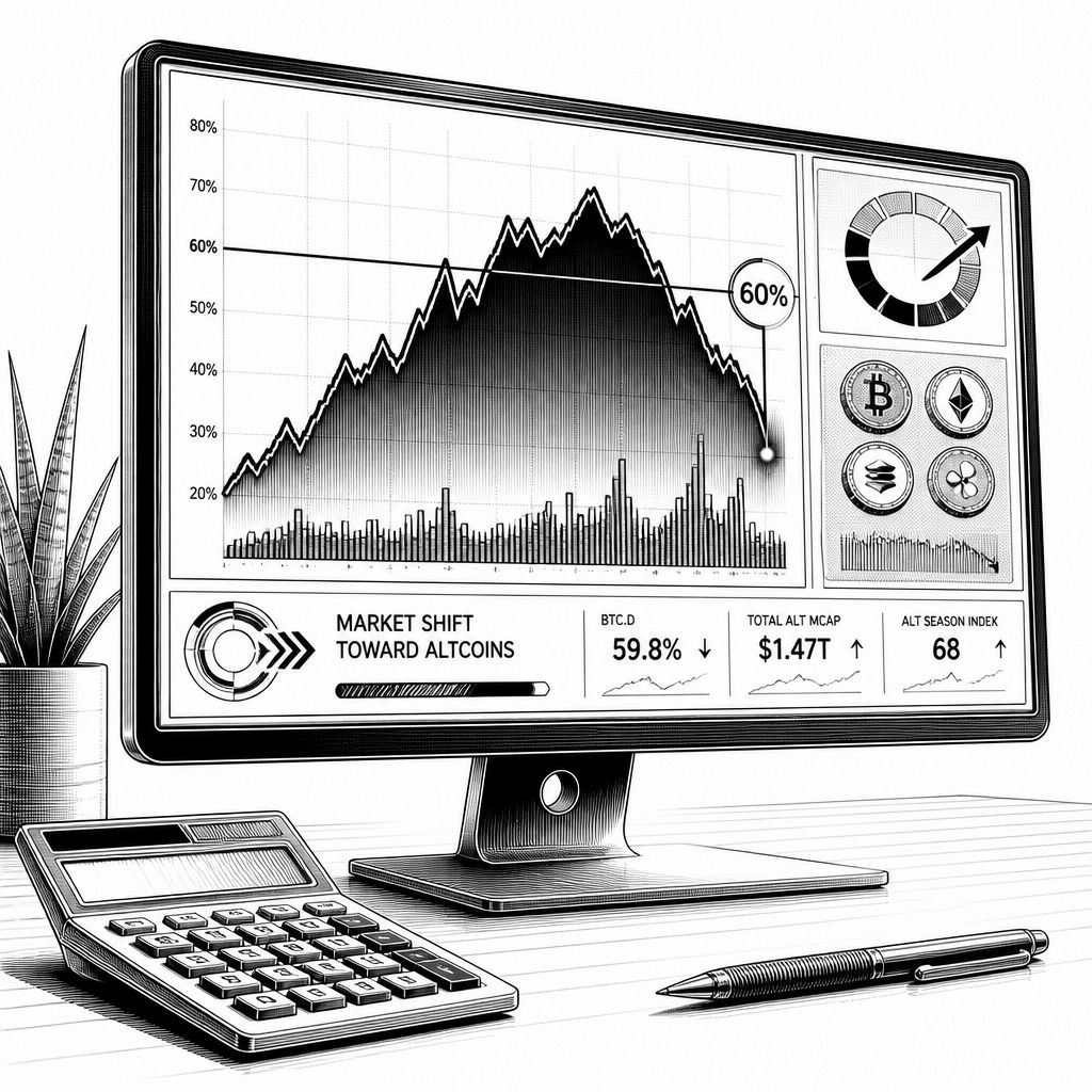 Bitcoin-Dominanz rutscht knapp unter 60%: Historischer Hinweis auf Altcoin-Season Bitcoin-Dominanz rutscht knapp unter 60%: Historischer Hinweis auf Altcoin-Season