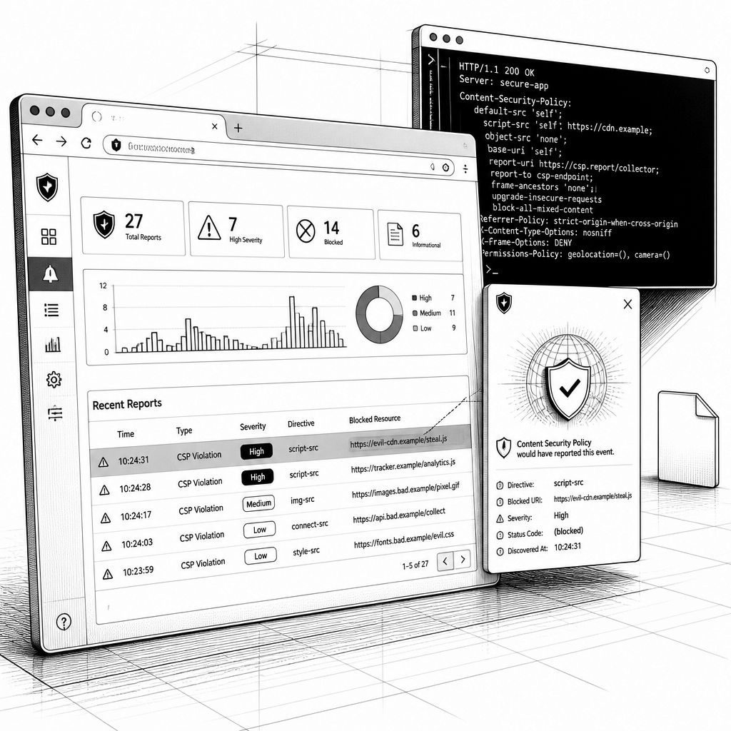 CSP-Report-Only und Report URI: Sichtbarkeit für fremde Skripte im Browser CSP-Report-Only und Report URI: Sichtbarkeit für fremde Skripte im Browser
