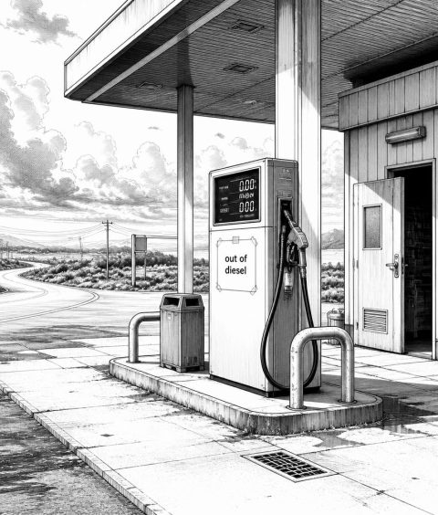 ai-diesel-out-of-diesel-tankstelle-sign