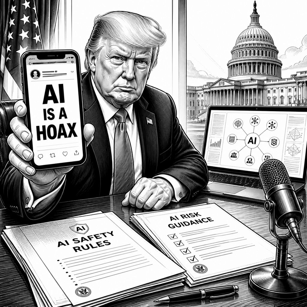Warum Donald Trump KI-Leitplanken als „Hoax“ abtut und was das politisch bedeutet Warum Donald Trump KI-Leitplanken als „Hoax“ abtut und was das politisch bedeutet