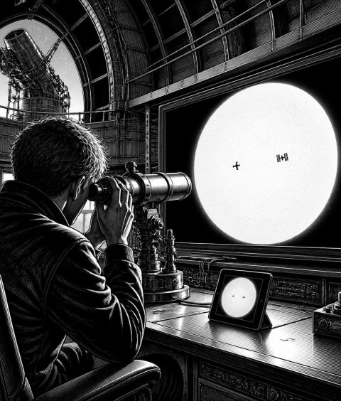ai-dreifache-silhouette-sonne-flugzeug-iss
