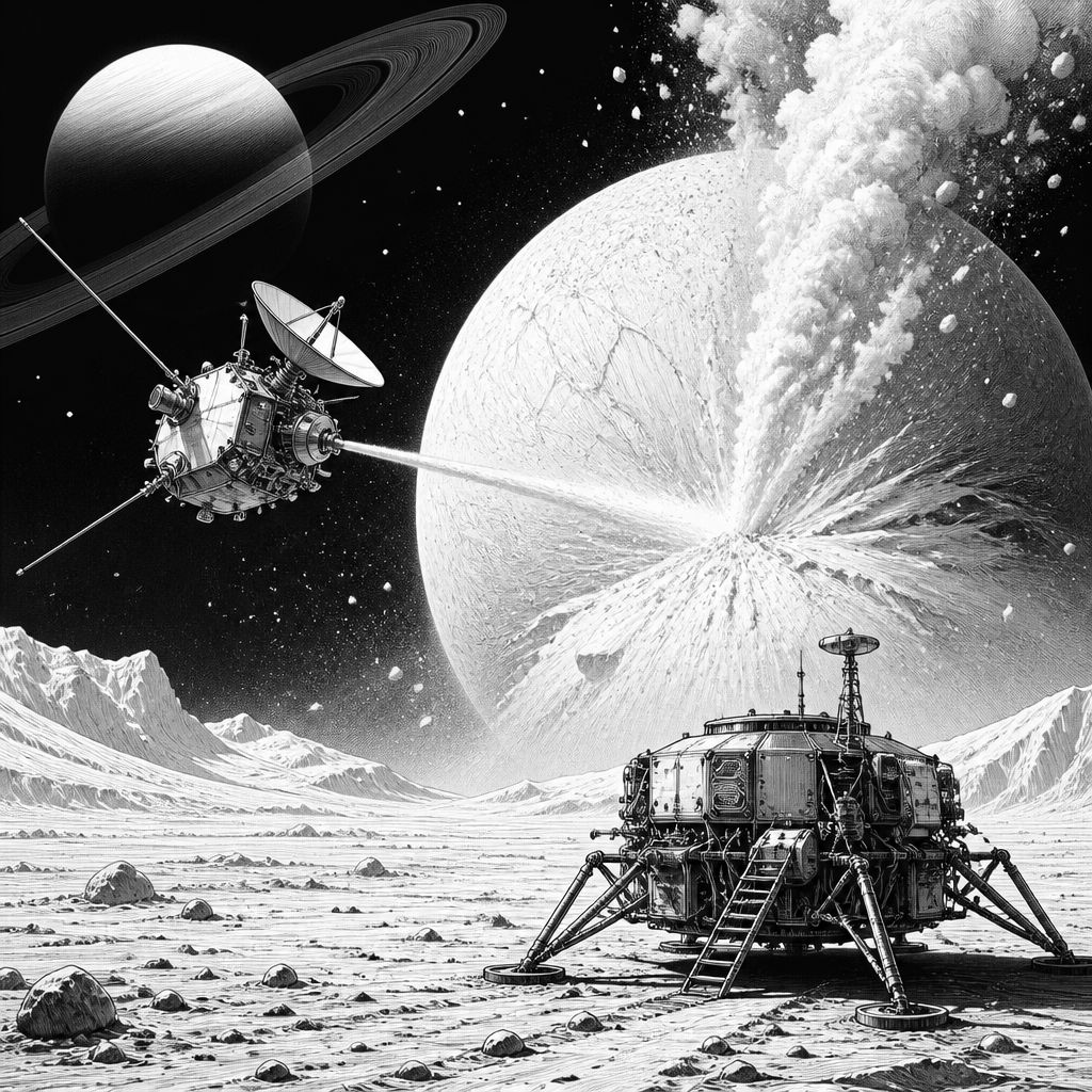 Enceladus-Plan: ESA will Fontänen auf Lebensspuren untersuchen Enceladus-Plan: ESA will Fontänen auf Lebensspuren untersuchen