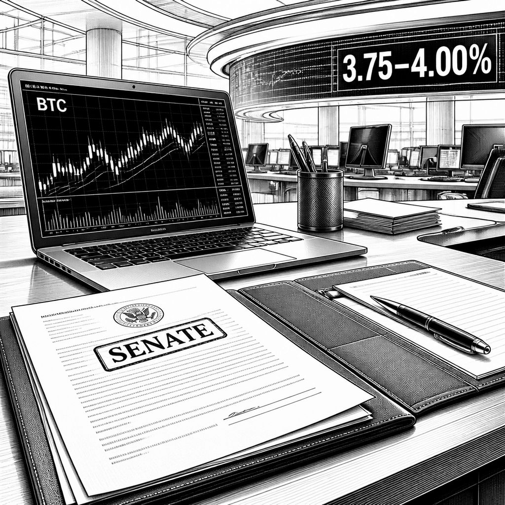 Fed strafft: 25 Basispunkte mehr Zinsen und CLARITY-Act scheitert – Folgen für Krypto Fed strafft: 25 Basispunkte mehr Zinsen und CLARITY-Act scheitert – Folgen für Krypto