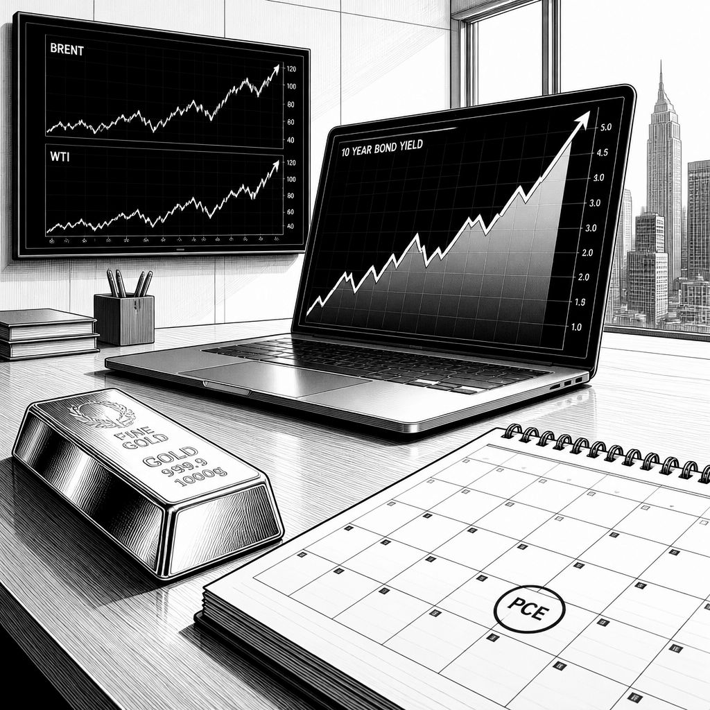 Gold unter Druck: PCE-Sorgen und Ölmarkt treiben Renditen Richtung 5,2 Prozent Gold unter Druck: PCE-Sorgen und Ölmarkt treiben Renditen Richtung 5,2 Prozent