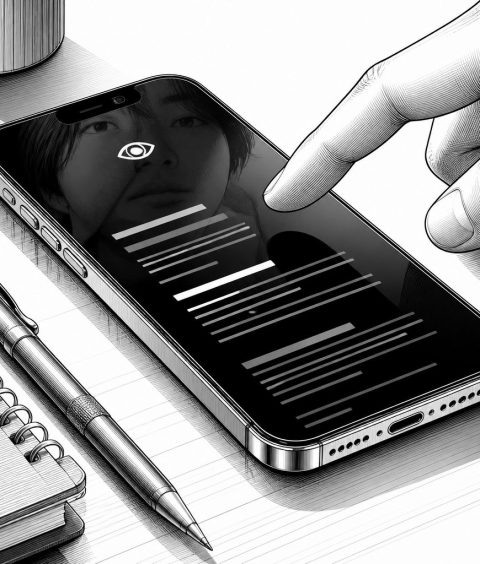 ai-handy-auge-screen-attention-frontkamera