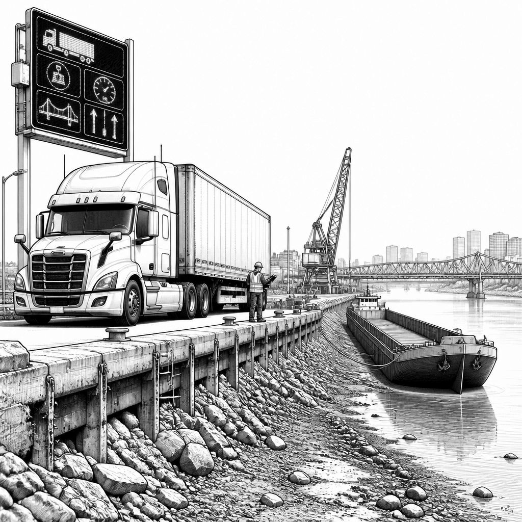 Niedrigwasser bremst Binnenfrachten: Hessen verlängert Lkw-Sonntagsfahrverbot Niedrigwasser bremst Binnenfrachten: Hessen verlängert Lkw-Sonntagsfahrverbot