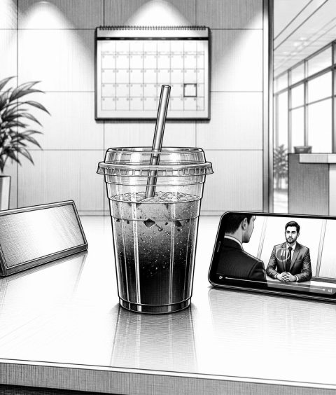 ai-iced-coffee-job-interview-etiquette