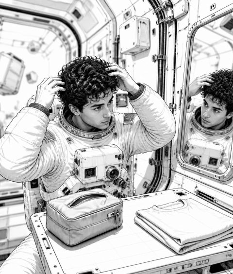 ai-iss-locken-mikrogravitaet-haarpflege