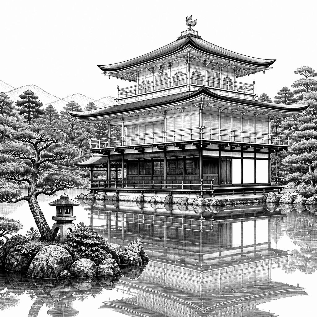 Kinkaku-ji in Kyoto: Der goldene Pavillon spiegelt die Geschichte des Rokuon-ji Kinkaku-ji in Kyoto: Der goldene Pavillon spiegelt die Geschichte des Rokuon-ji
