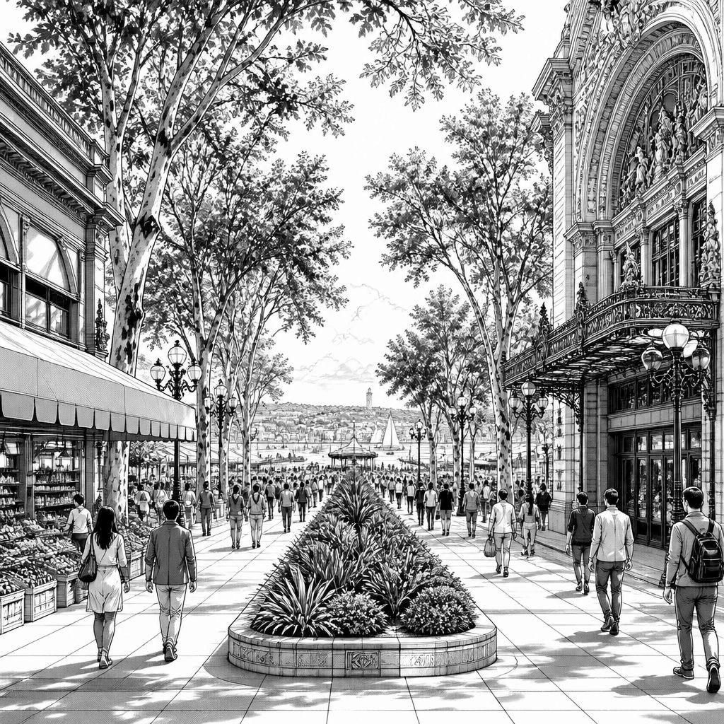 La Rambla in Barcelona: Wie ein ehemaliges Flussbett zur Stadtpromenade wurde La Rambla in Barcelona: Wie ein ehemaliges Flussbett zur Stadtpromenade wurde