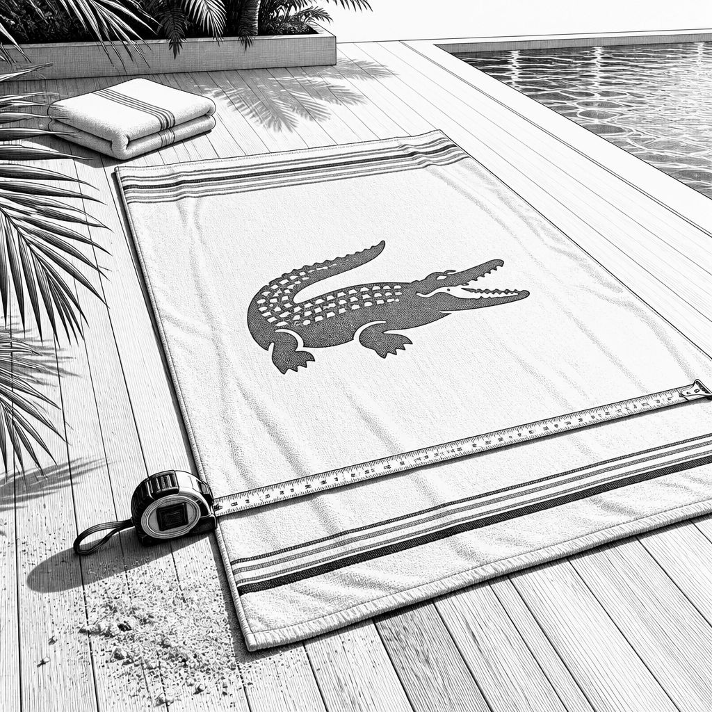 Lacoste Watercroc Strandtuch (100 x 170 cm): 420 g/m² Baumwolle im Croc-Design Lacoste Watercroc Strandtuch (100 x 170 cm): 420 g/m² Baumwolle im Croc-Design
