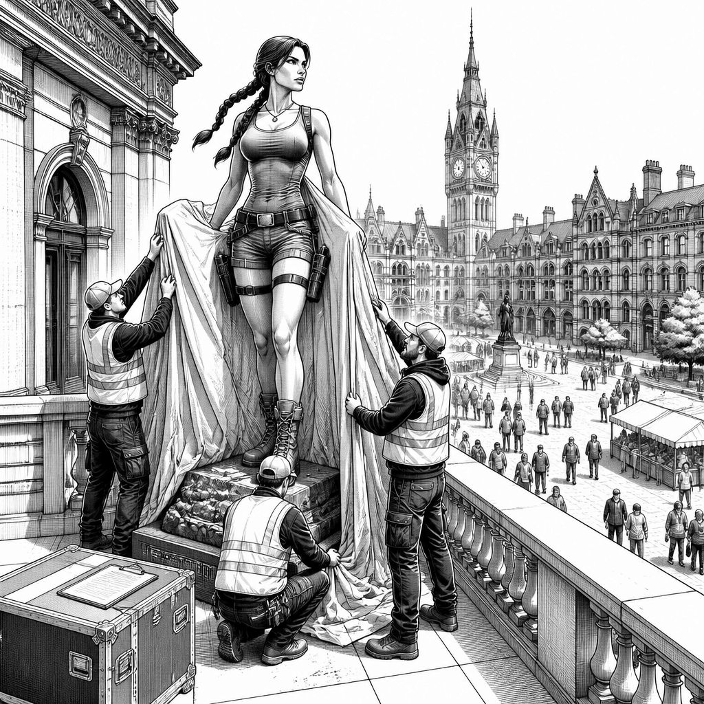 Lara-Croft-Statue nach Derby: Crowdfunding für 2,75-Meter-Abbild erreicht Ziel Lara-Croft-Statue nach Derby: Crowdfunding für 2,75-Meter-Abbild erreicht Ziel