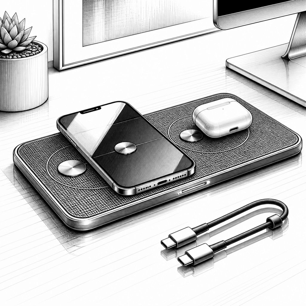 Lidl TRONIC Schreibtischunterlage mit Qi: Dual-Laden für Handy und Ohrhörer Lidl TRONIC Schreibtischunterlage mit Qi: Dual-Laden für Handy und Ohrhörer