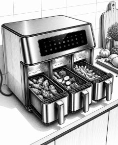 ai-lidl-xxl-airfryer-drei-kammern