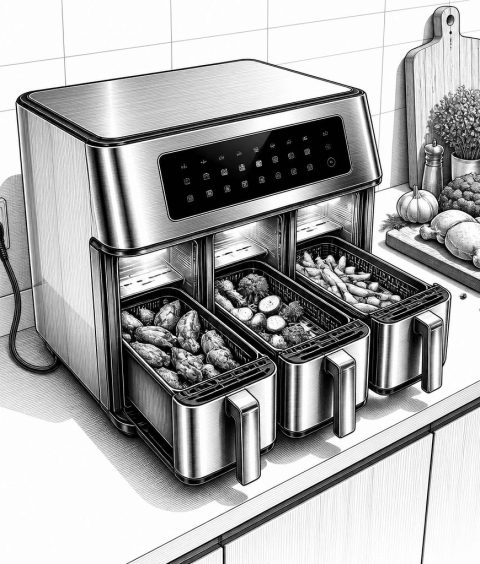ai-lidl-xxl-airfryer-drei-kammern