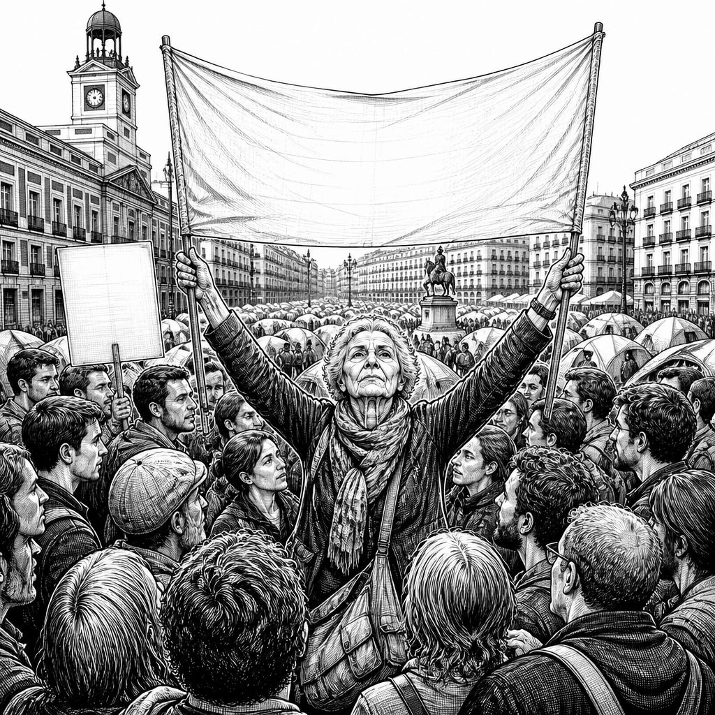 Madrid: Zehntausende protestieren gegen Zwangsräumung einer Rentnerin Madrid: Zehntausende protestieren gegen Zwangsräumung einer Rentnerin