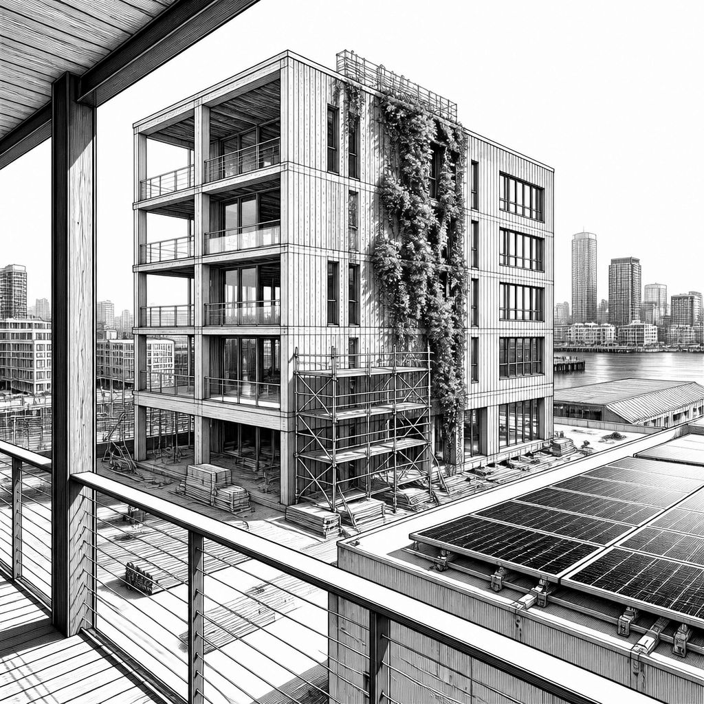 Null-Emissionshaus in der HafenCity: Holzbau, Geothermie und PV im Fokus Null-Emissionshaus in der HafenCity: Holzbau, Geothermie und PV im Fokus