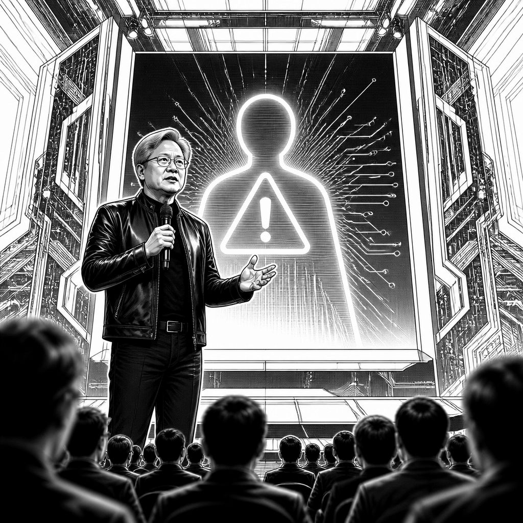 Nvidia-Chef Jensen Huang weist KI-Aussterbensängste zurück Nvidia-Chef Jensen Huang weist KI-Aussterbensängste zurück