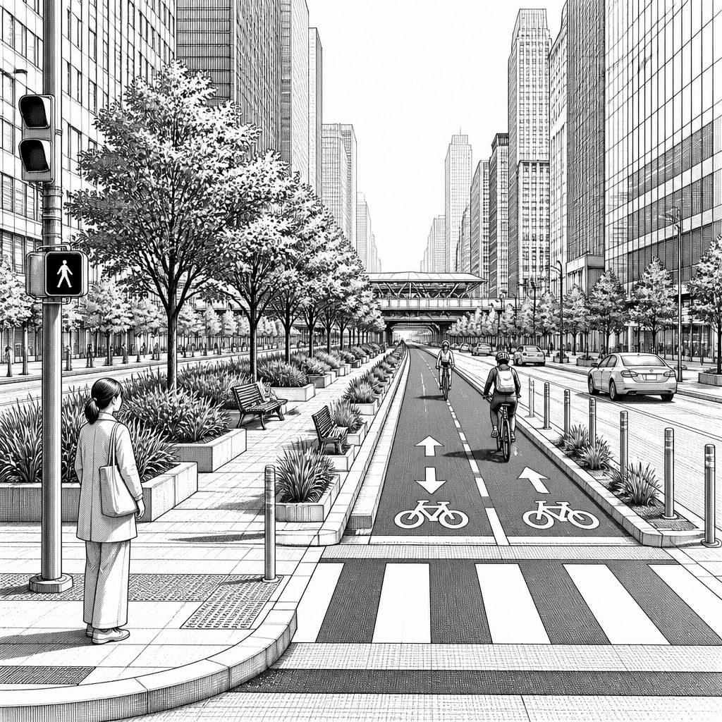 Park Avenue wird umgebaut: mehr Platz für Fußgänger und eine neue geschützte Radroute Park Avenue wird umgebaut: mehr Platz für Fußgänger und eine neue geschützte Radroute